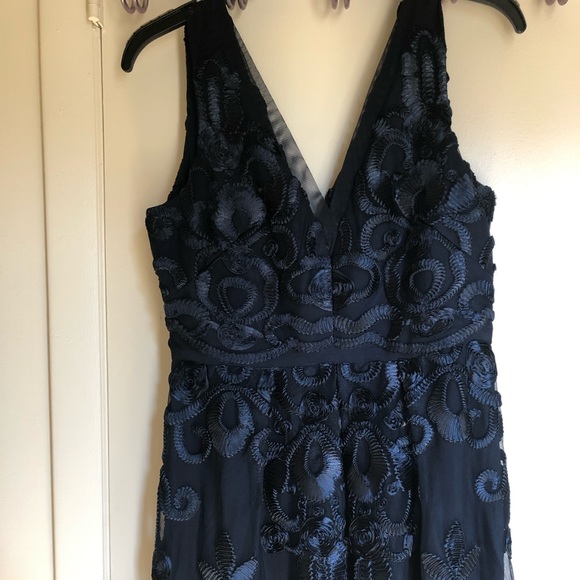 Dresses & Skirts - Navy blue embroidered gown